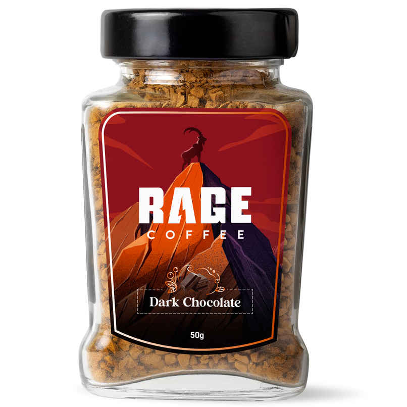 Rage Coffee Dark Chocolate Flavour - Premium Arabica Instant Coffee Rage Coffee Dark Chocolate Flavour - Premium Arabica Instant Coffee