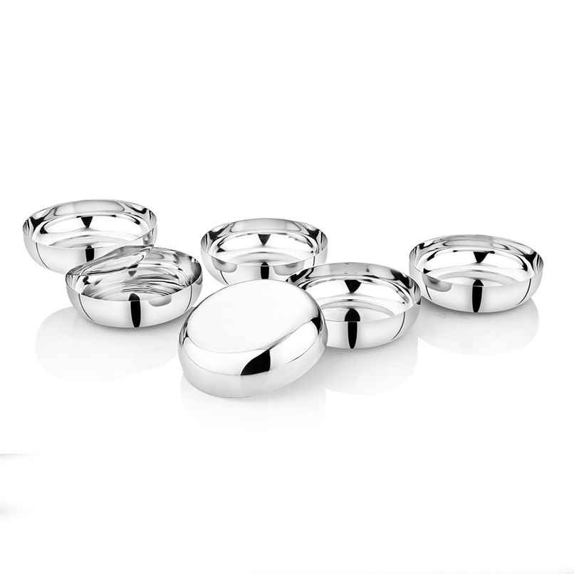 Steelera Stainless Steel Apple Halwa / Dessert / Snack / Plates | Food Safe | 12.5 cm