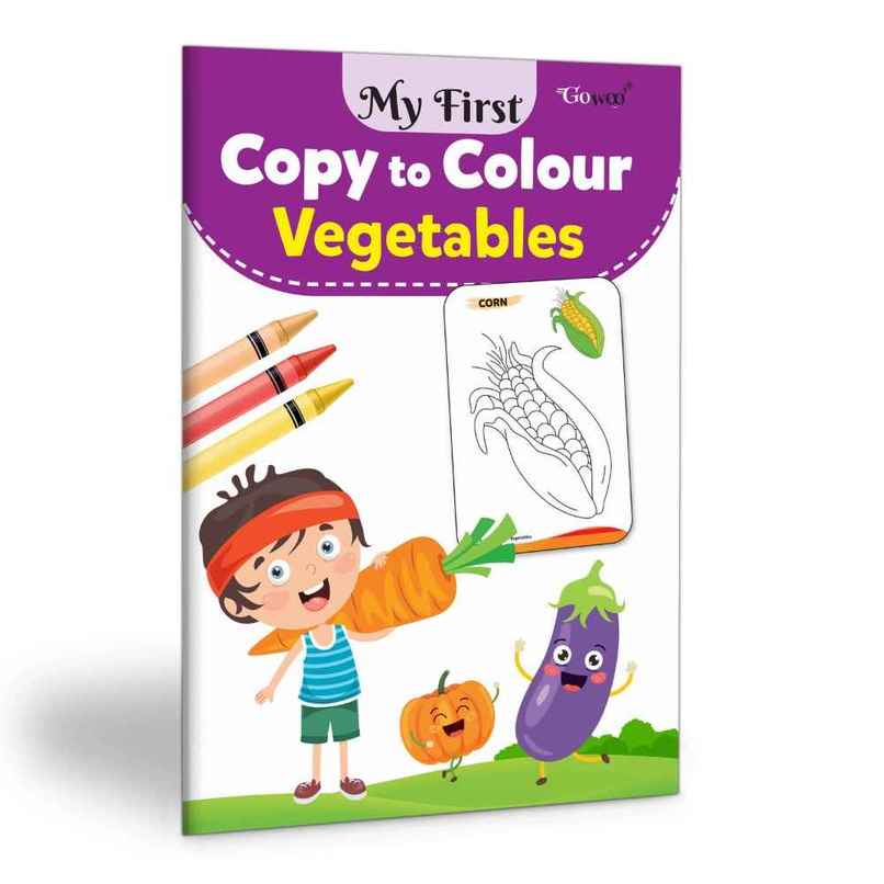 My First Copy To Colour - Vegetables | Simple Colouring Book | Colouring Book Ages 3-5