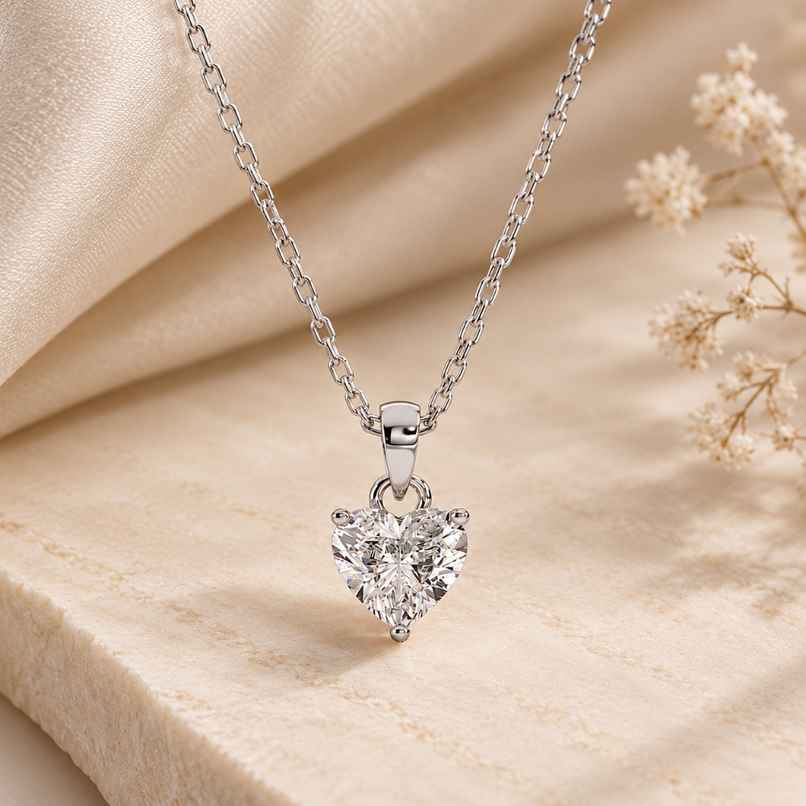 GIVA Anushka Sharma Silver Solitaire Heart Pendant with Link Chain | PD0107