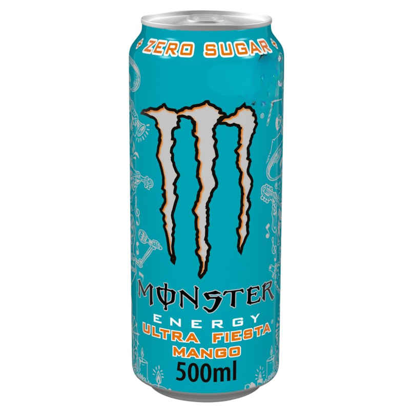 Monster Ultra Fiesta Mango Zero Sugar High Caffeinated Drink Monster Ultra Fiesta Mango Zero Sugar High Caffeinated Drink