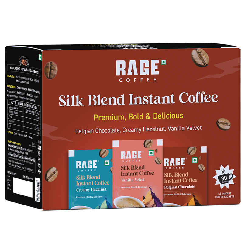 Rage Coffee Silk Blend Assorted Instant Coffee Sachets Rage Coffee Silk Blend Assorted Instant Coffee Sachets
