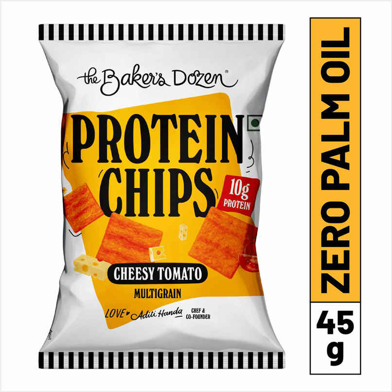 The Baker's Dozen Protein Chips - Cheesy Tomato The Baker's Dozen Protein Chips - Cheesy Tomato