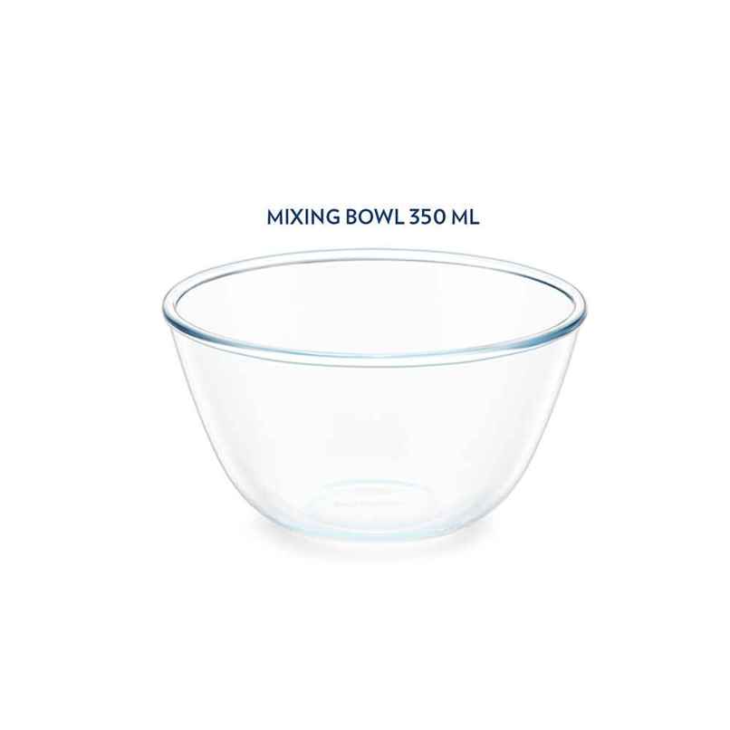 Borosil Glass Mixing & Serving Bowls with Lids | Microwave & Dishwasher Safe | Transparent - 350 ml Borosil Glass Mixing & Serving Bowls with Lids | Microwave & Dishwasher Safe | Transparent - 350 ml