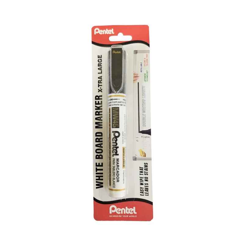 Pentel MW45 White Board Marker Bullet Tip Single Black Ink