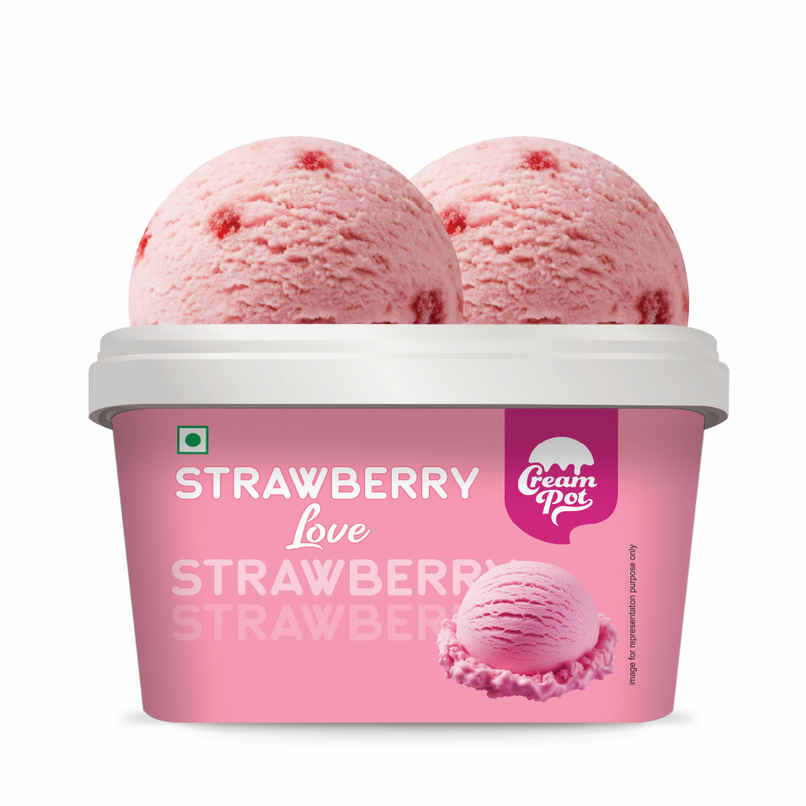 Cream Pot Strawberry Tub | Frozen Dessert Tub Cream Pot Strawberry Tub | Frozen Dessert Tub