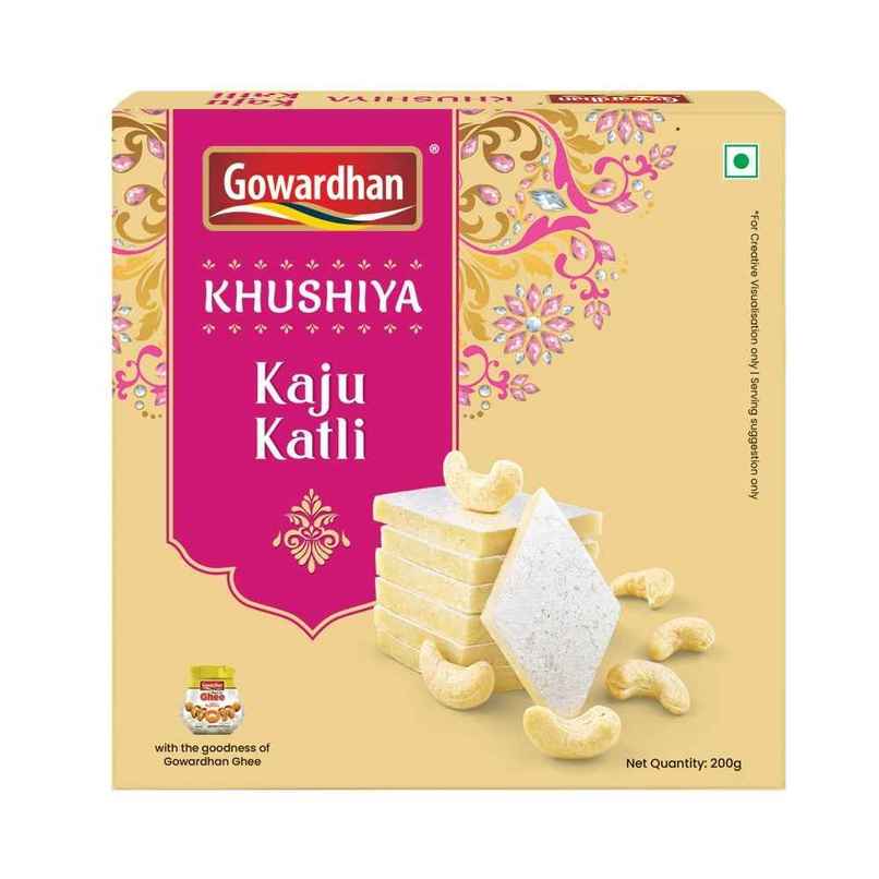 Gowardhan Khushiya Kaju Katli | Made From Pure Cow Ghee Gowardhan Khushiya Kaju Katli | Made From Pure Cow Ghee