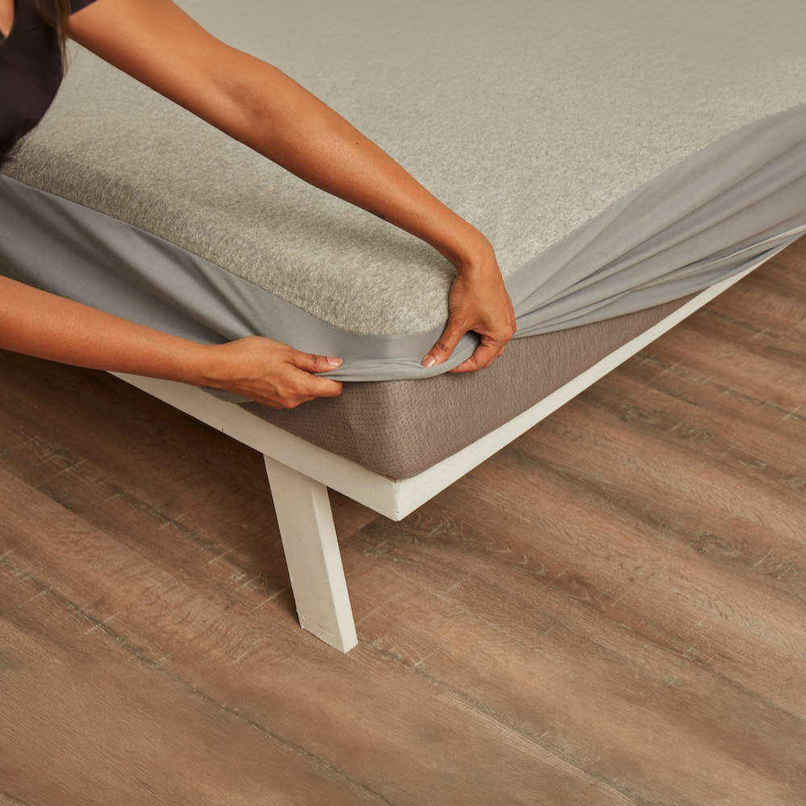 Water Proof Terry Cotton Mattress Protector | Grey | Machine Washable | Super Soft 75x36 Inch