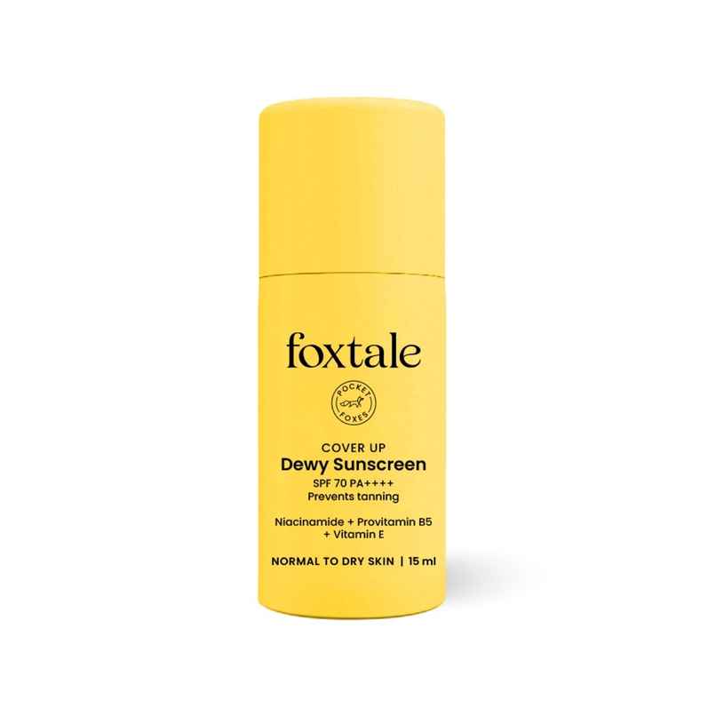 Foxtale Niacinamide Dewy Sunscreen For All Skin Type SPF 70 PA++++ | No White Cast |Men & Women