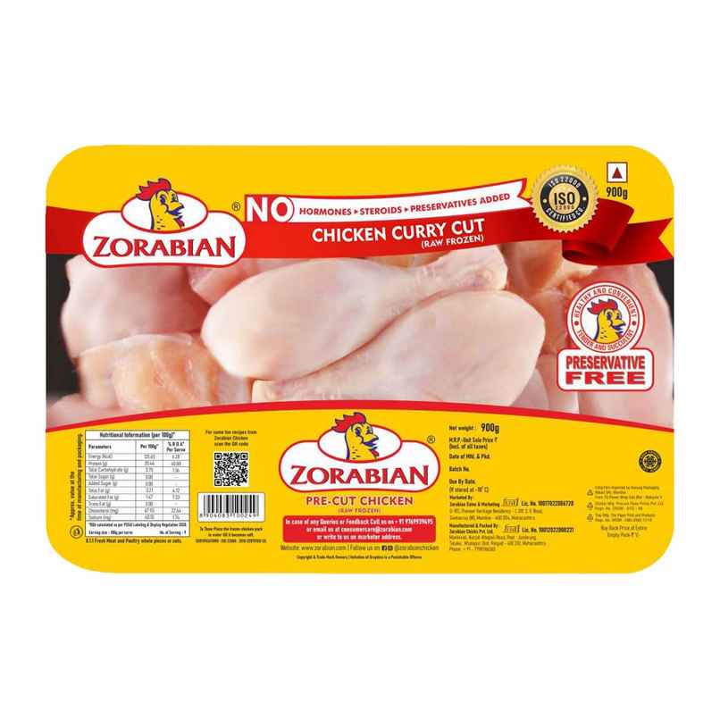 Zorabian Chicken Curry Cut without Skin | High Protein | Preservative-Free | Hormone-Free