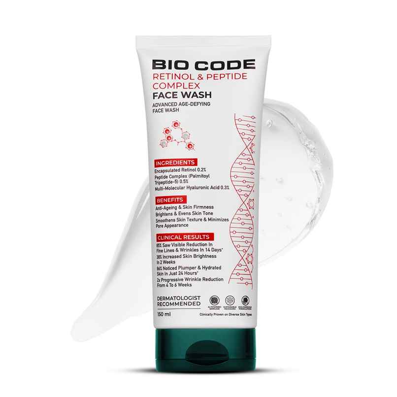 Bio Code Retinol & Peptide Complex Face Wash - Advanced Age-Defy | AI-Enhanced Formula