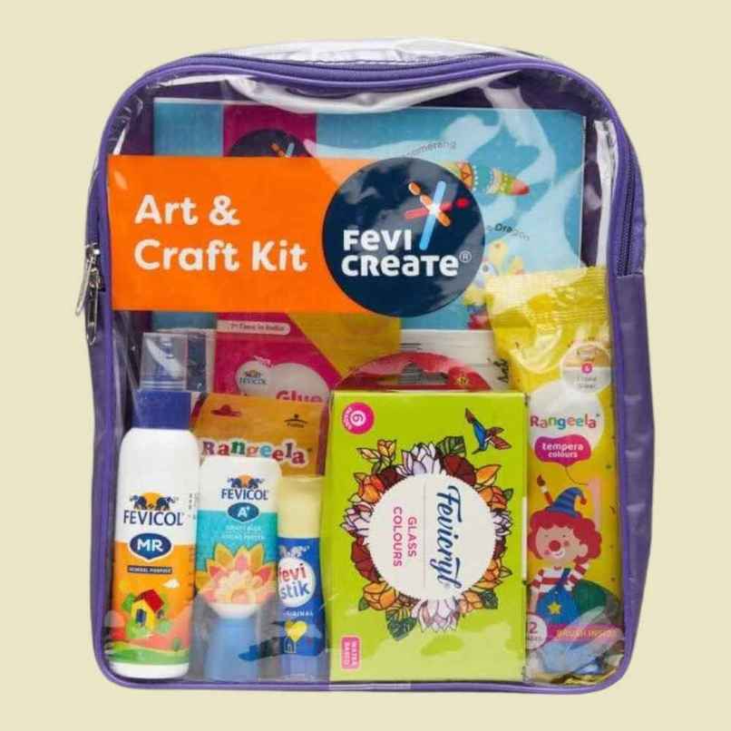 Fevicreate Craft Kit with Transparent Backpack | Birthday Return Gifts for Kids Fevicreate Craft Kit with Transparent Backpack | Birthday Return Gifts for Kids