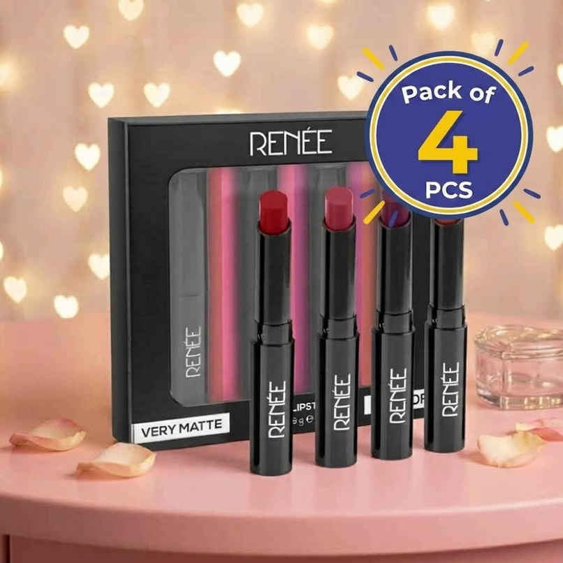 RENEE Very Matte Pack Of 4 Matte Lipsticks | Long-Lasting Color