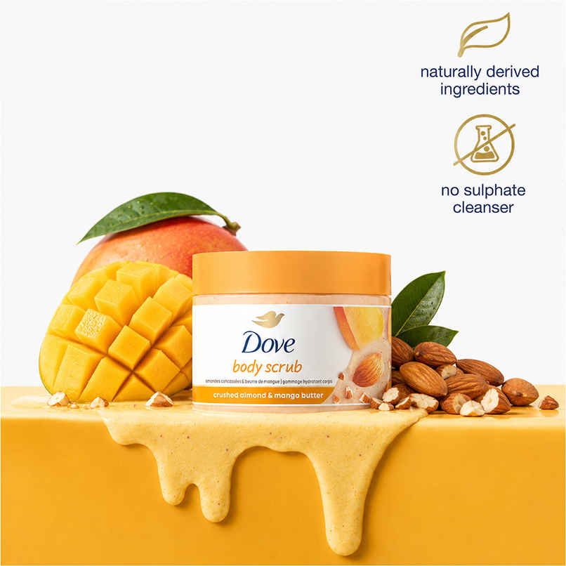 Dove Body Polish Scrub | Almond & Mango Butter | For Dry Skin | Get Soft & Smooth Skin Dove Body Polish Scrub | Almond & Mango Butter | For Dry Skin | Get Soft & Smooth Skin