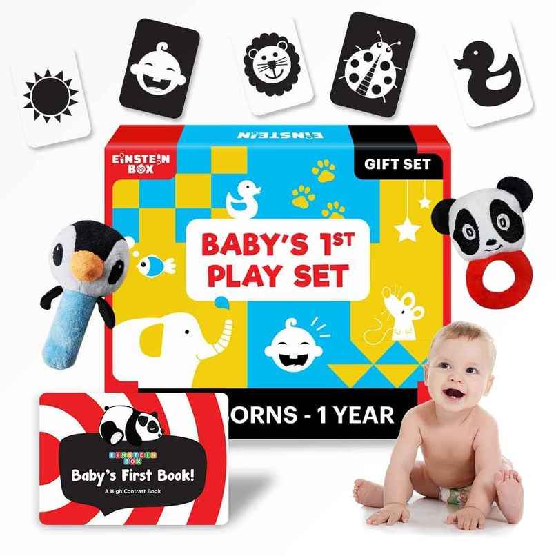 Einstein Box Gift Set for Babies, Newborns And Infants | 0-1 years | Educational & Fun Einstein Box Gift Set for Babies, Newborns And Infants | 0-1 years | Educational & Fun