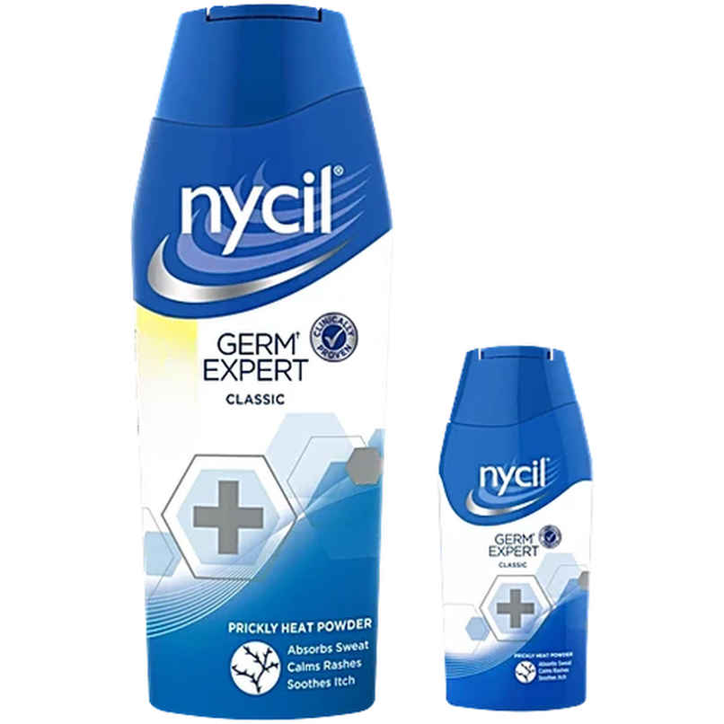 Nycil Germ Expert Prickly Heat Powder - Classic, (Get 60g Free)