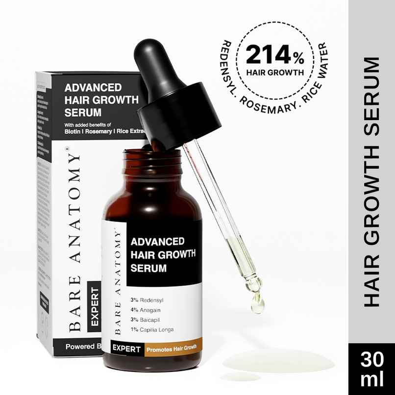 Bare Anatomy Advanced Hair Growth Serum For Scalp - 3% Redensyl + 4% Anagain + 3% Baicapil