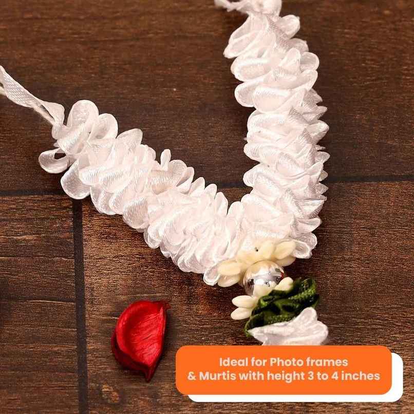 Pooja Mala Garland | White | 4 Inch | Mayyur