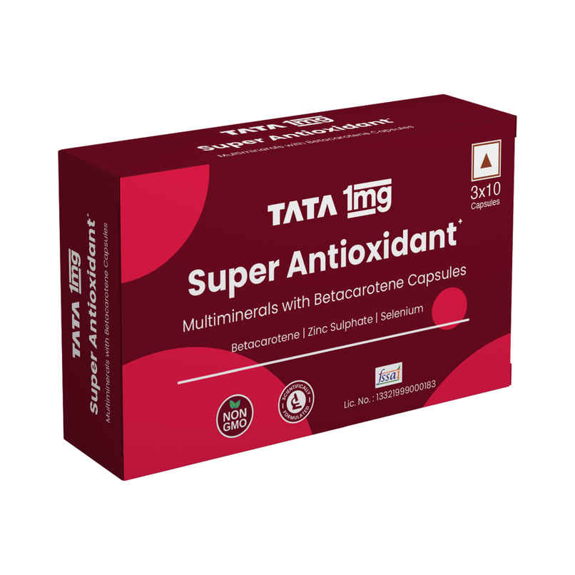 Tata 1mg Super Antioxidant Multiminerals Betacarotene Zinc Sulphate Selenium Supplement Tata 1mg Super Antioxidant Multiminerals Betacarotene Zinc Sulphate Selenium Supplement