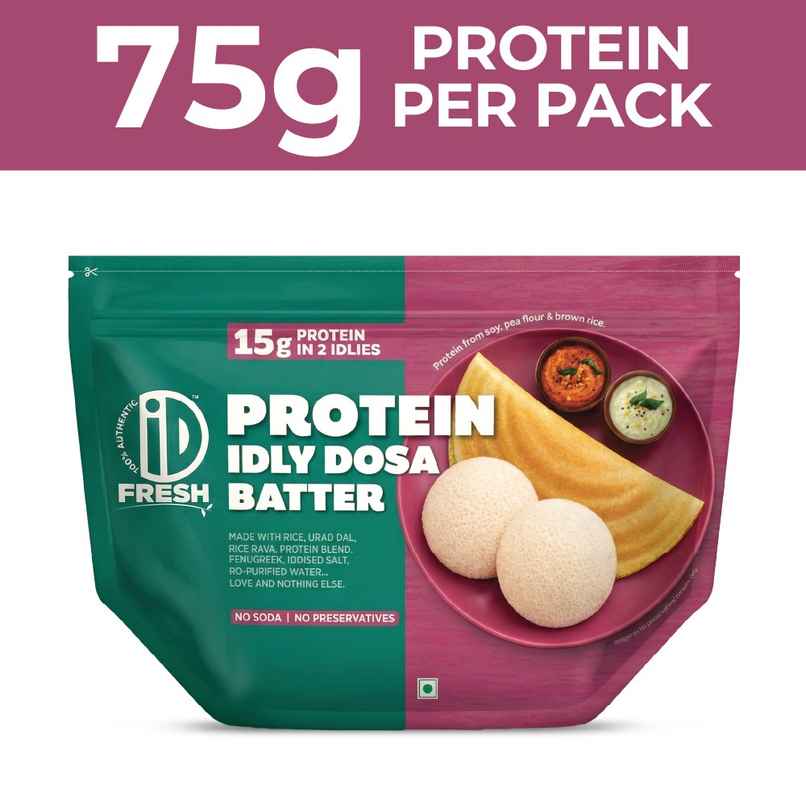 iD Fresh Protein-Rich | 75g Protein | Idly & Dosa Batter iD Fresh Protein-Rich | 75g Protein | Idly & Dosa Batter