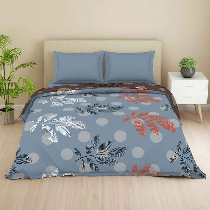 WELSPUN Microfiber Lume Quilt Double 110 GSM Polyster, Easy Care | Regent Grey - 200 x 220 cm