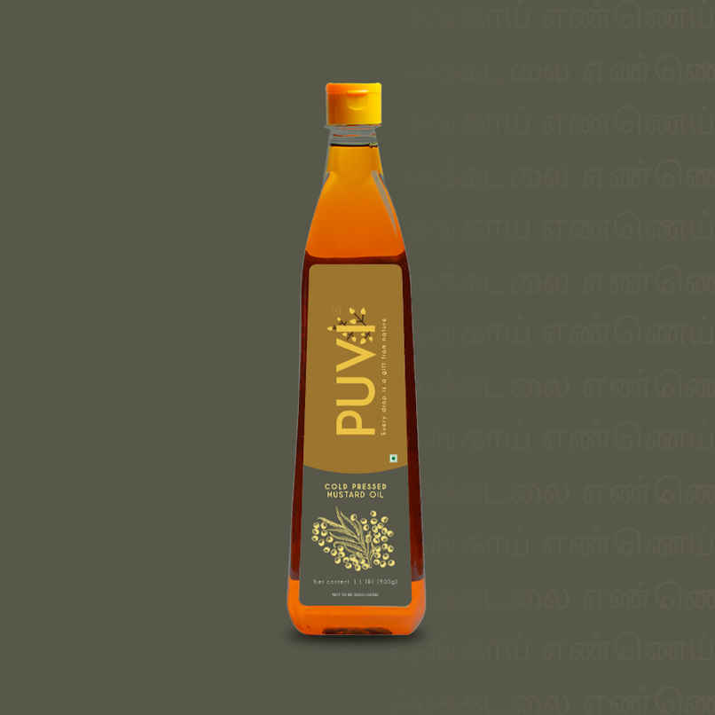 Puvi Mustard (Sarson) Cold Pressed Oil | Slow grind Ghani made | Additives free