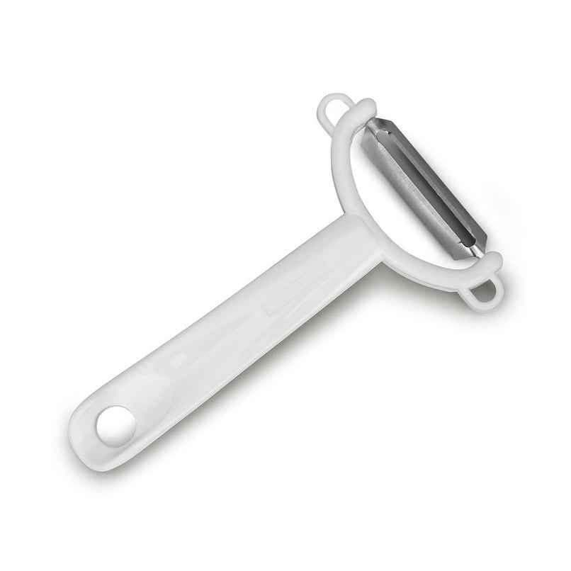 Fackelmann Arcadalina Stainless Steel Vegetable Y-Peeler | White | Ergonomic Plastic Handle