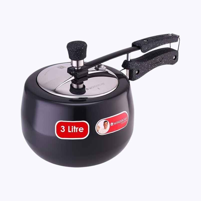 Wonderchef Taurus Hard Inner Lid Anodized Pressure Cooker ,3 Litre Wonderchef Taurus Hard Inner Lid Anodized Pressure Cooker ,3 Litre