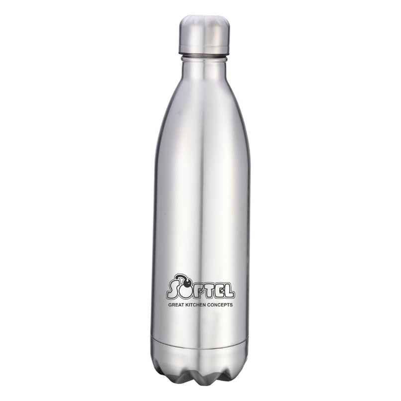 Softel Stainless Steel Vacuum Bottle | 1 L | Hot & Cold | Silver | 1 pc Softel Stainless Steel Vacuum Bottle | 1 L | Hot & Cold | Silver | 1 pc