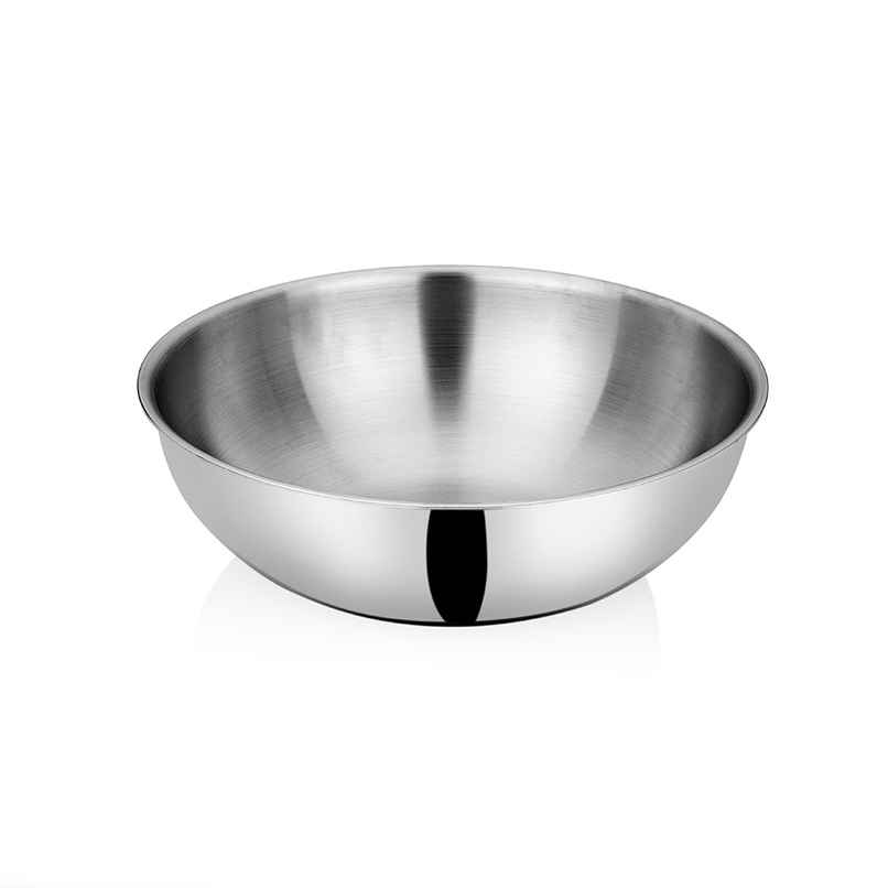 Bhalaria Triply Stainless Steel Tasla | Induction & Gas Stove Compatible | Food Safe | 18 cm | 1 L