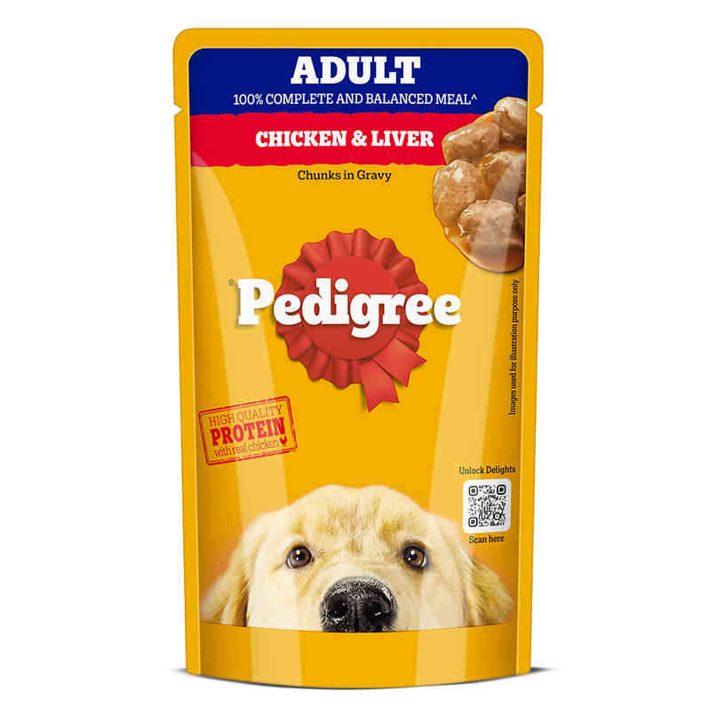 Pedigree Adult Chicken & Liver Chunks In Gravy Wet Dog Food