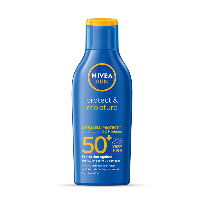 NIVEA SUN Protect and Moisture SPF 50+ Advanced Sunscreen|PA+++ UVA - UVB Protection System NIVEA SUN Protect and Moisture SPF 50+ Advanced Sunscreen|PA+++ UVA - UVB Protection System