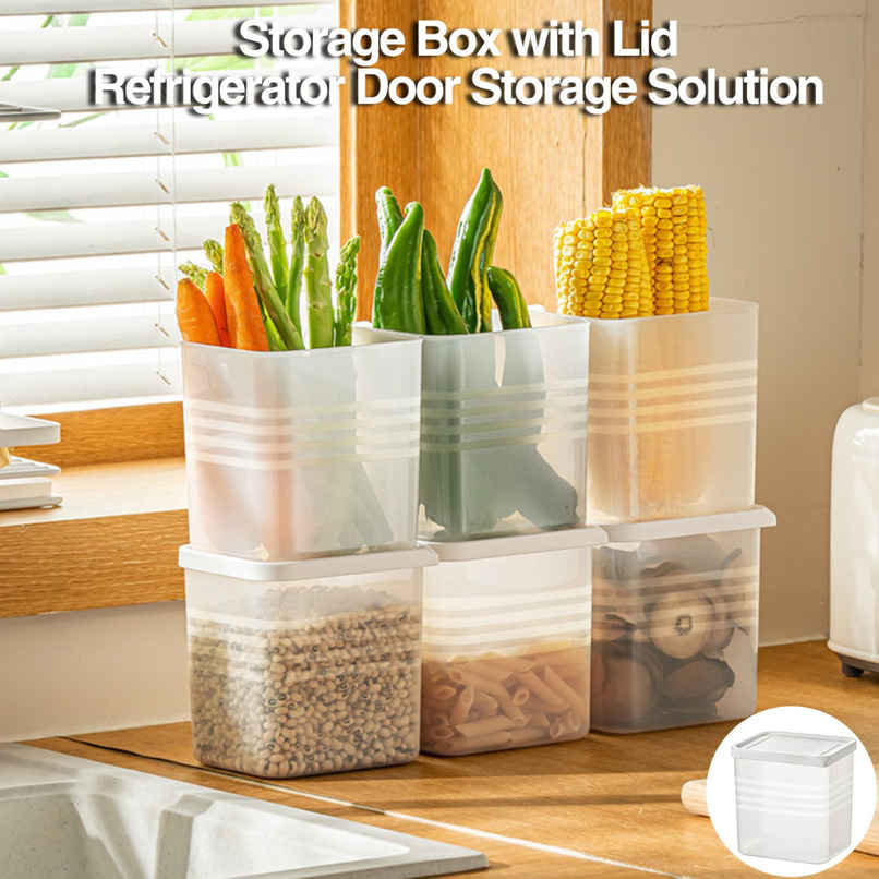 ReeQ Plastic Container Set for Fridge Storage | Air Tight & Transparent - 1.1 L