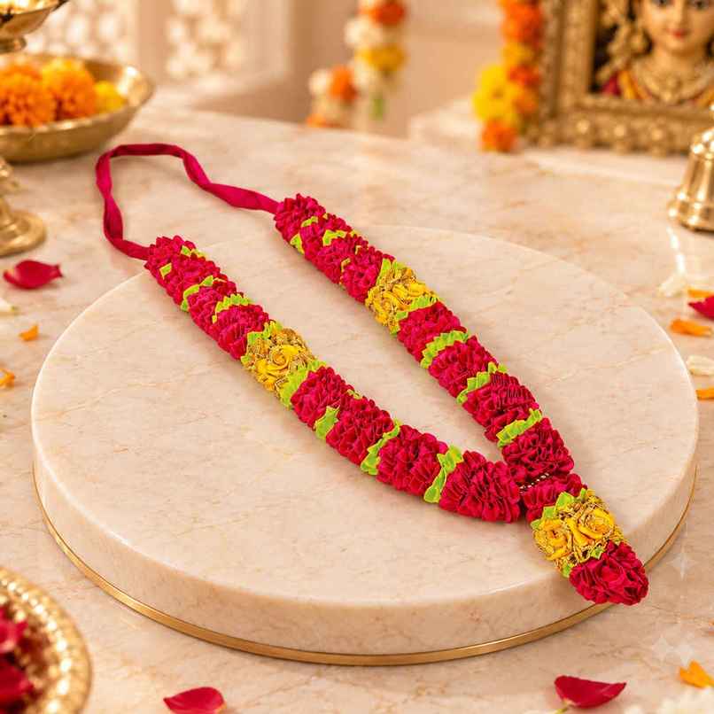 Handmade Artificial Fabric Mala | Mangal Bhawan