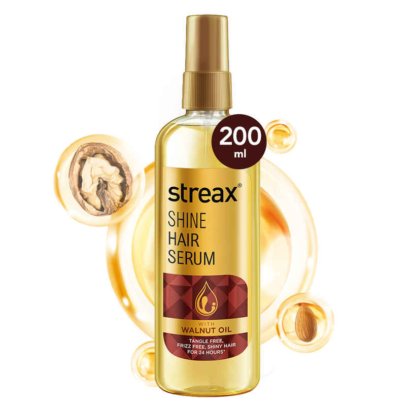 Streax Hair Serum Vitalized with Walnut Oil, For Hair Smoothening & Shine, For Dry & Frizzy Hair Streax Hair Serum Vitalized with Walnut Oil, For Hair Smoothening & Shine, For Dry & Frizzy Hair
