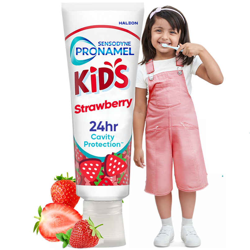 Sensodyne Pronamel Kids Toothpaste, 24Hr Cavity Protection, for 2+ Yrs (Strawberry Flavour)