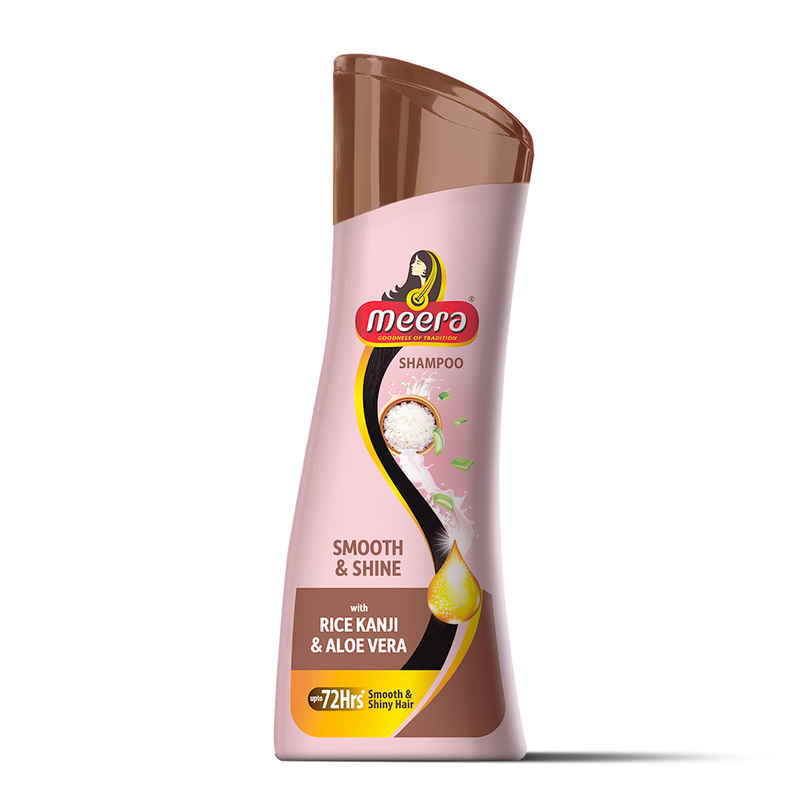 Meera Smooth & Shine Shampoo with Rice Kanji & Aloe Vera | Up to 72 Hours Smooth & Shiny Hair Meera Smooth & Shine Shampoo with Rice Kanji & Aloe Vera | Up to 72 Hours Smooth & Shiny Hair
