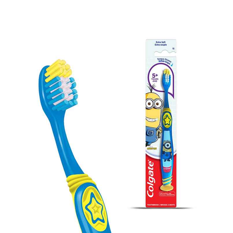 Colgate Kids 5+ years Minion Toothbrush Extra Soft with Tongue Cleaner Colgate Kids 5+ years Minion Toothbrush Extra Soft with Tongue Cleaner