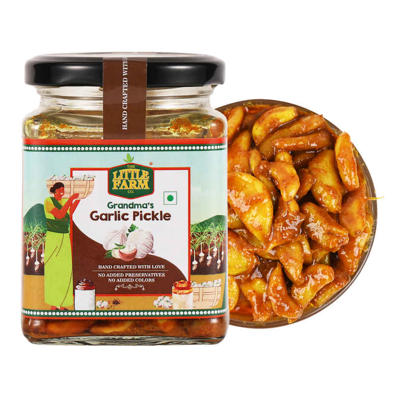 The Little Farm Co. Garlic Pickle | Achaar | Made In Less Oil The Little Farm Co. Garlic Pickle | Achaar | Made In Less Oil