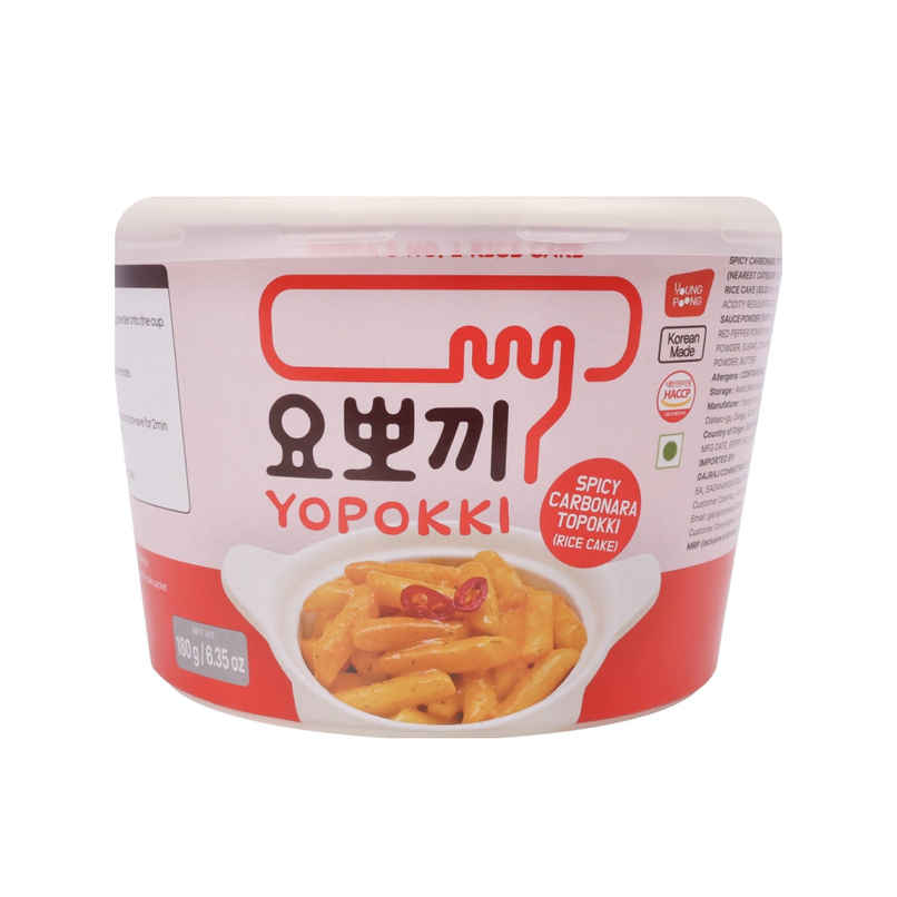 Yopokki Spicy Carbonara Topokki Rice Cake Yopokki Spicy Carbonara Topokki Rice Cake