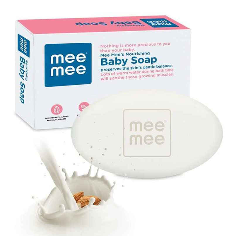 Mee Mee Nourishing Baby Soap with 100% Natural Amond Oil and Milk Extract Mee Mee Nourishing Baby Soap with 100% Natural Amond Oil and Milk Extract