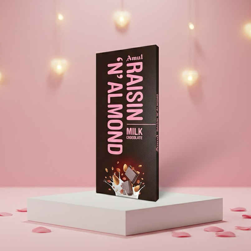 Amul Raisin 'N' Almond Milk Chocolate Amul Raisin 'N' Almond Milk Chocolate