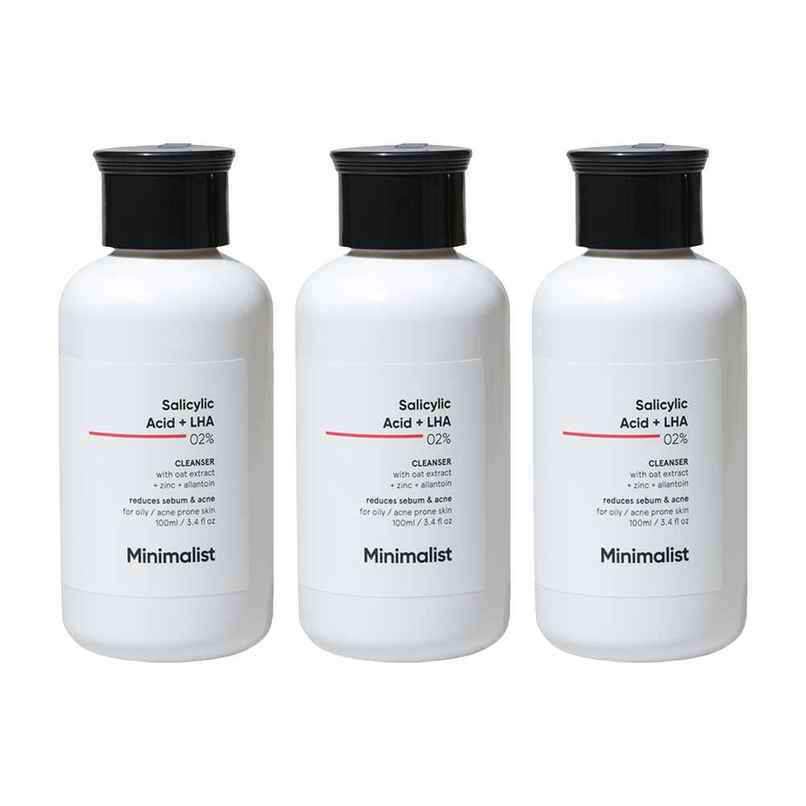 Minimalist 02% Salicylic Acid + LHA Face Cleanser Combo