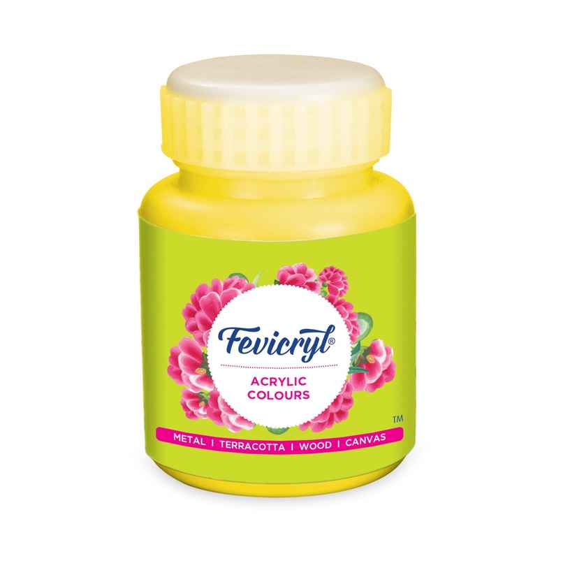 Fevicryl Acrylic Colour Lemon Yellow | Art and Craft Multisurface Paint Fevicryl Acrylic Colour Lemon Yellow | Art and Craft Multisurface Paint