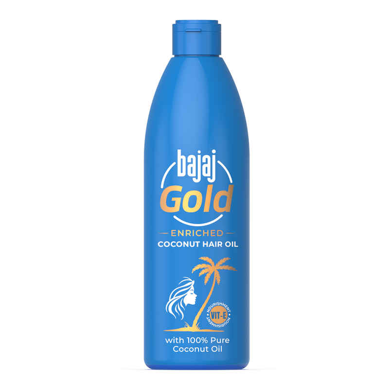 Bajaj Gold Coconut Hair Oil, Enriched With Vitamin E
