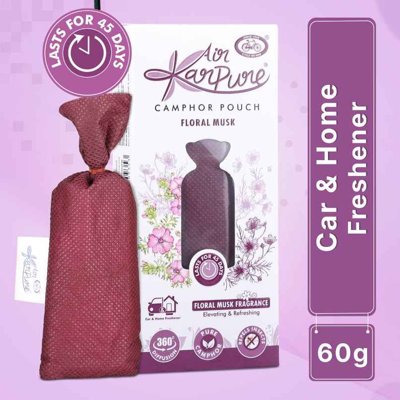 Floral Musk Camphor Pouch by Air Karpure | Car, Bathroom & Room Freshener | From House of Cycle