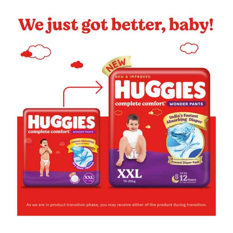 Huggies Wonder Pants Baby Diapers | Pant Style | 2XL | 48 pcs Huggies Wonder Pants Baby Diapers | Pant Style | 2XL | 48 pcs