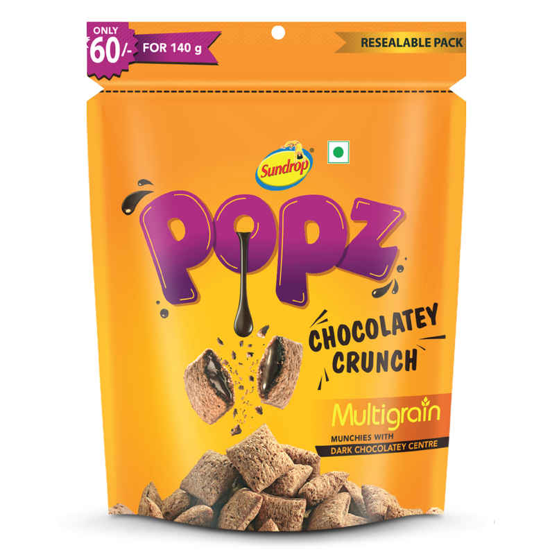 Sundrop Popz | Dark Chocolatey Fills with 50% creme | Multigrain | Resealable Bag