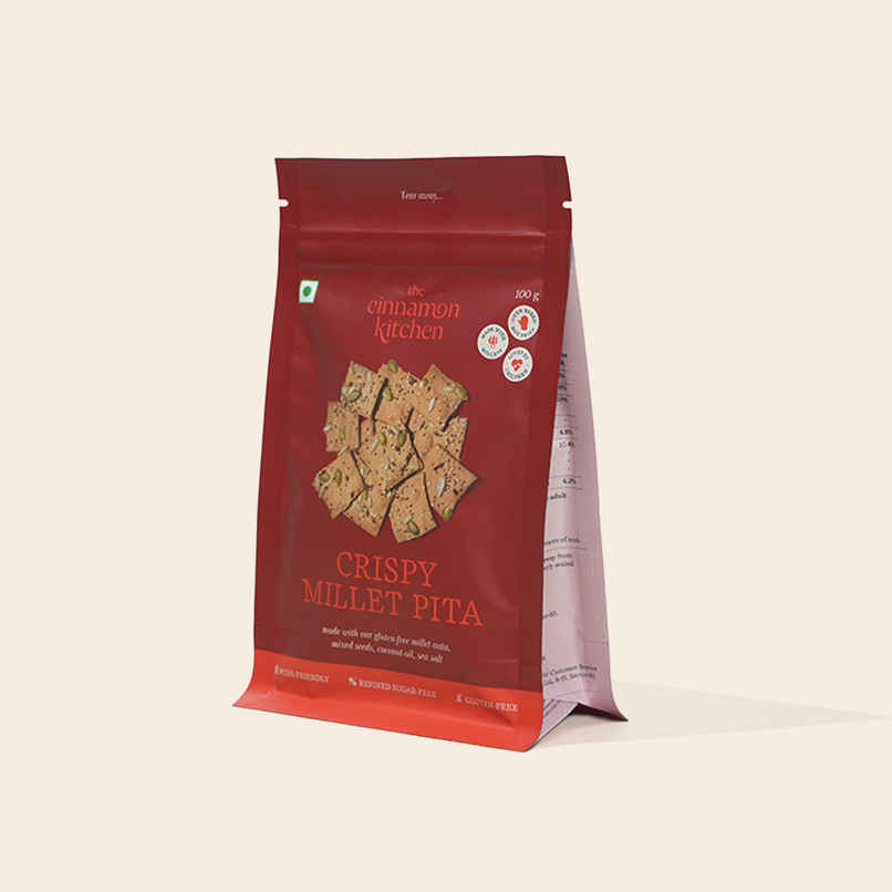 The Cinnamon Kitchen Crispy Millet Pita Baked Crackers
