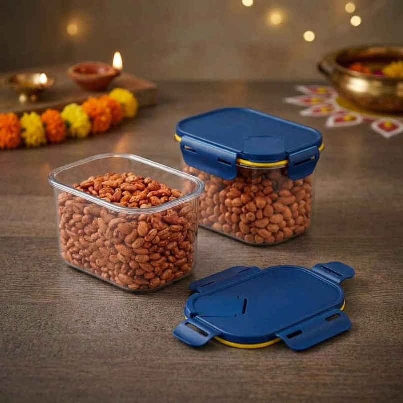 Zedak Airtight Storage Containers | Easy Pour Lid & Locking Clips | 700 ml